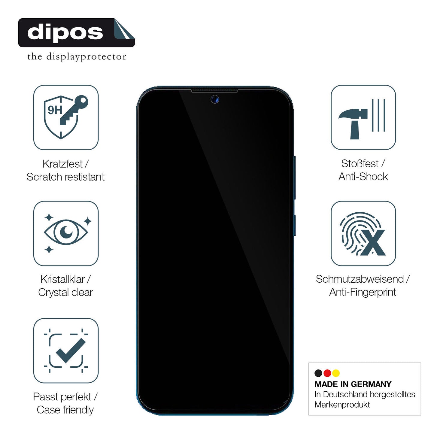 Displayschutz hergestellt in Deutschland, höchste Qualität made in Germany