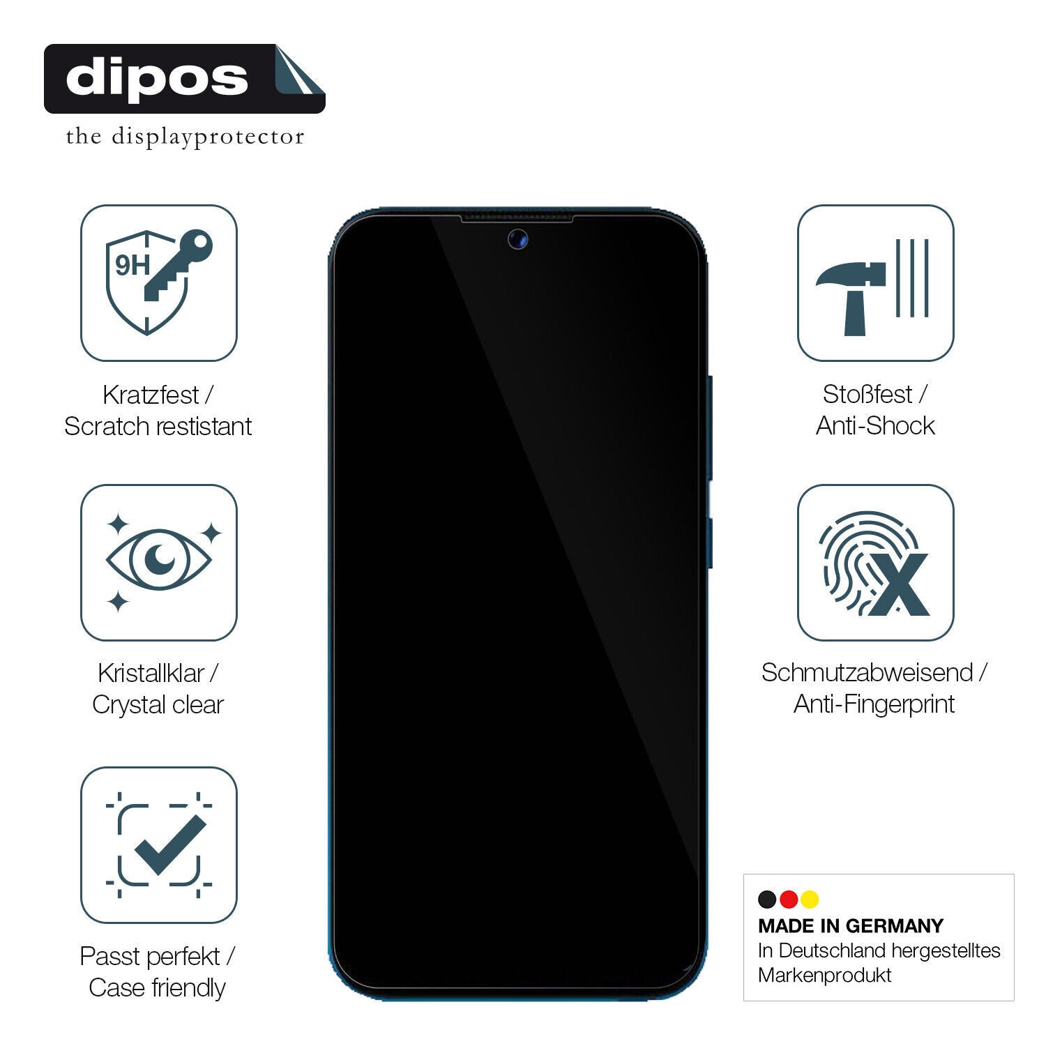 Displayschutz hergestellt in Deutschland, höchste Qualität made in Germany