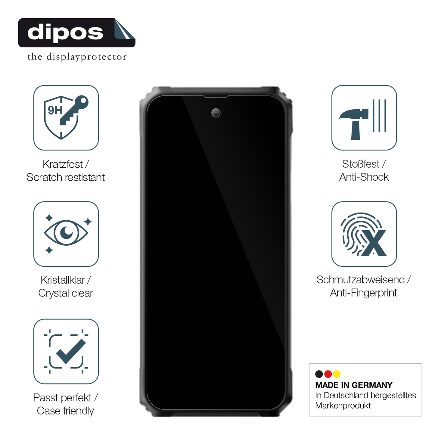 Displayschutz hergestellt in Deutschland, höchste Qualität made in Germany