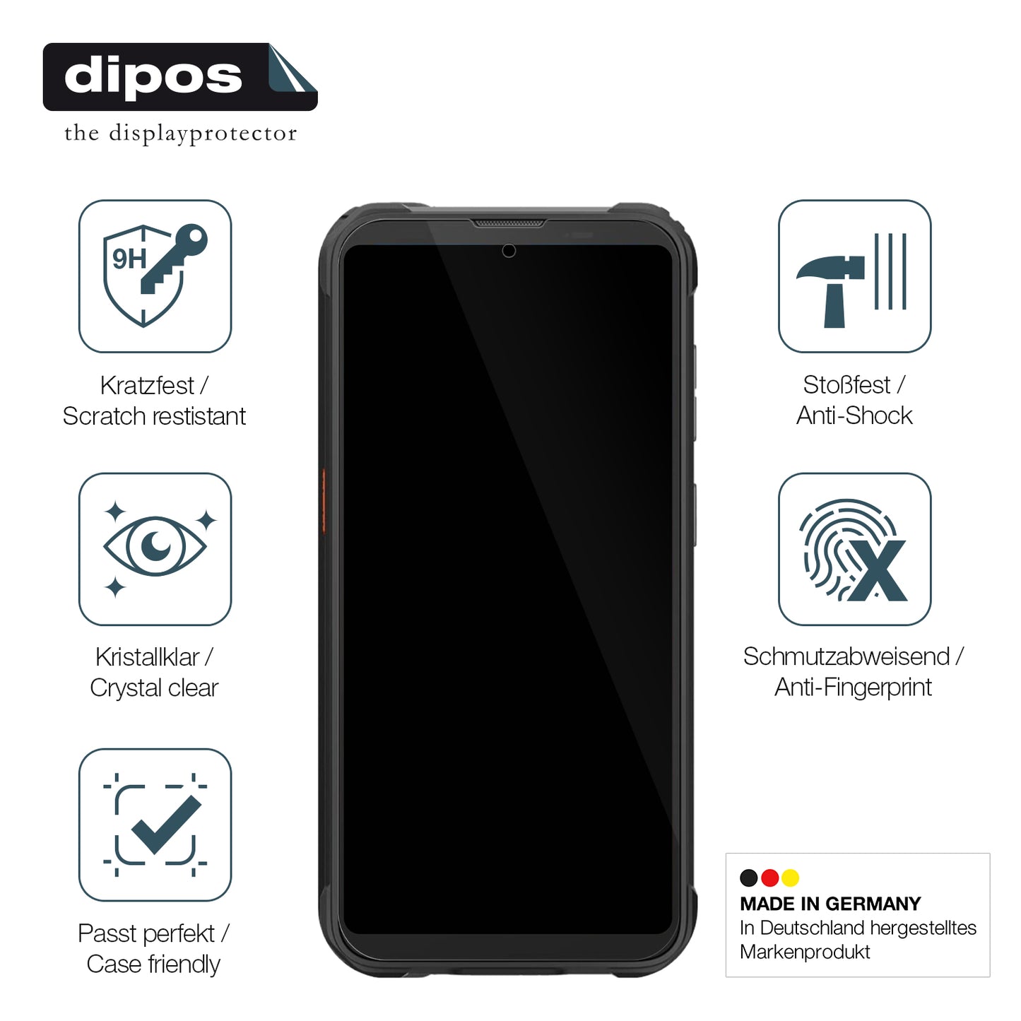 Displayschutz hergestellt in Deutschland, höchste Qualität made in Germany