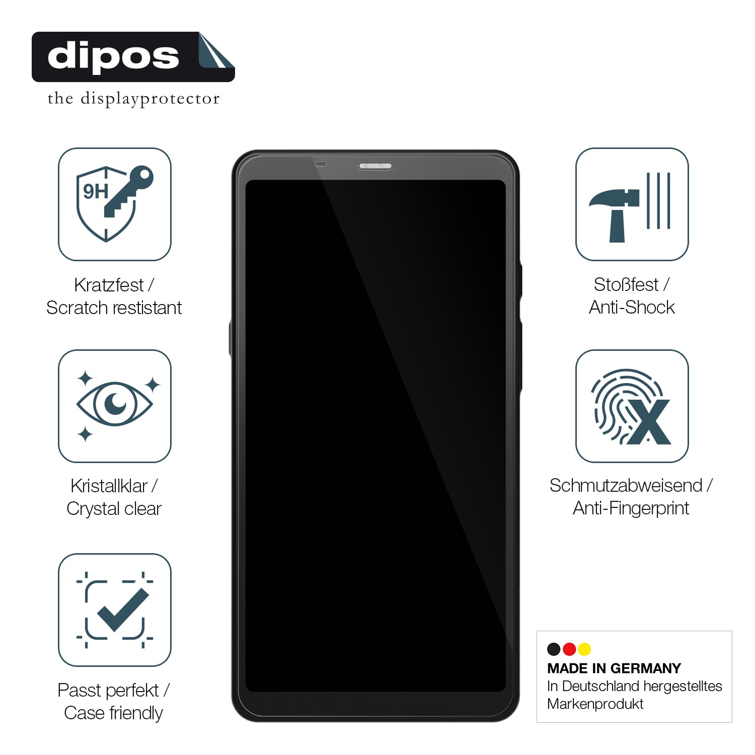 Displayschutz hergestellt in Deutschland, höchste Qualität made in Germany