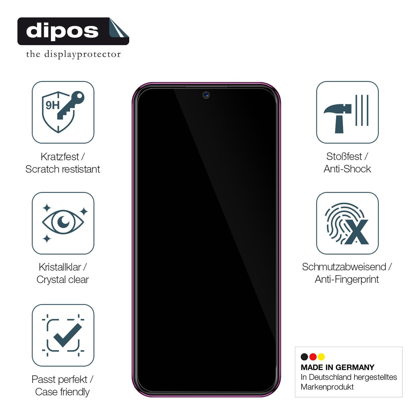 Displayschutz hergestellt in Deutschland, höchste Qualität made in Germany