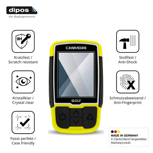 Klare Displayschutzfolie von dipos passend für Canmore HG-200 Plus, 9H kratzfest und blasenfrei montiert