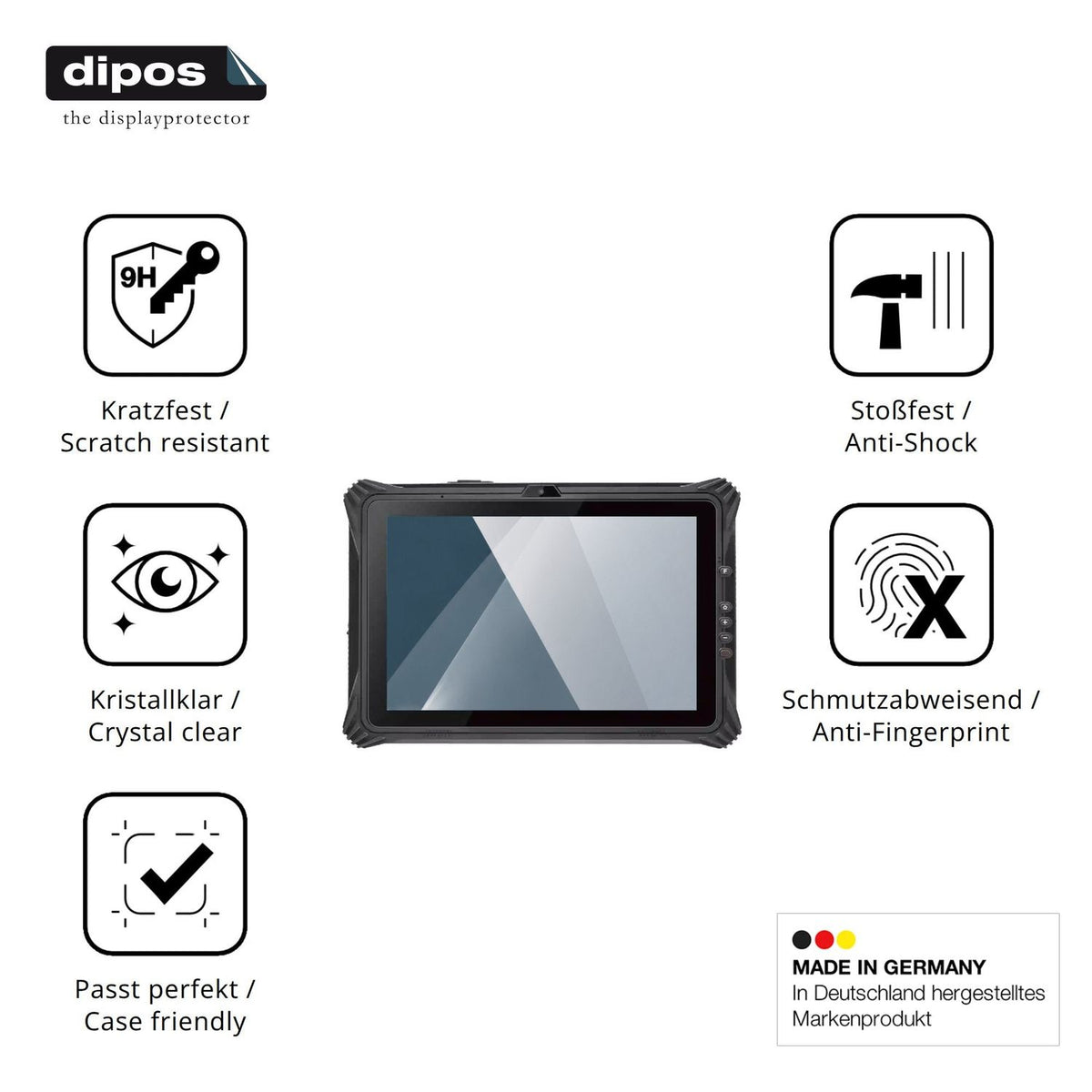 Displayschutz hergestellt in Deutschland, höchste Qualität made in Germany