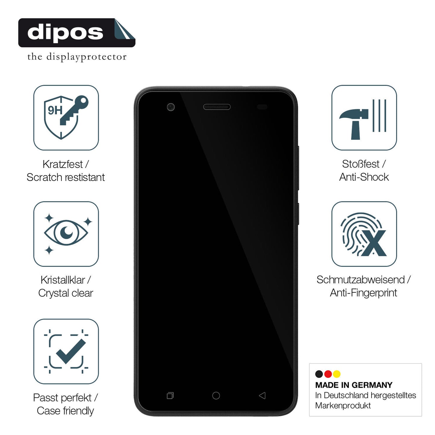 Displayschutz hergestellt in Deutschland, höchste Qualität made in Germany