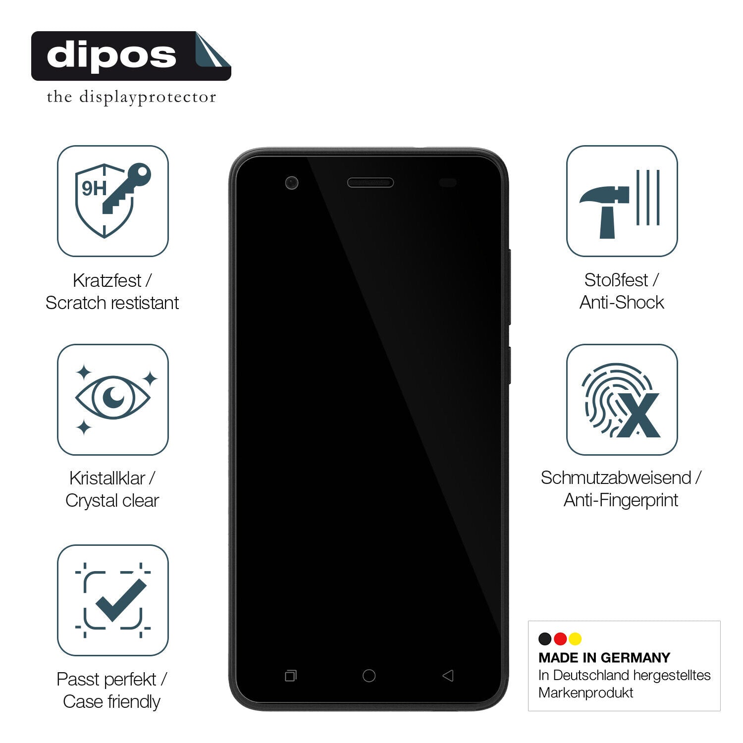 Displayschutz hergestellt in Deutschland, höchste Qualität made in Germany