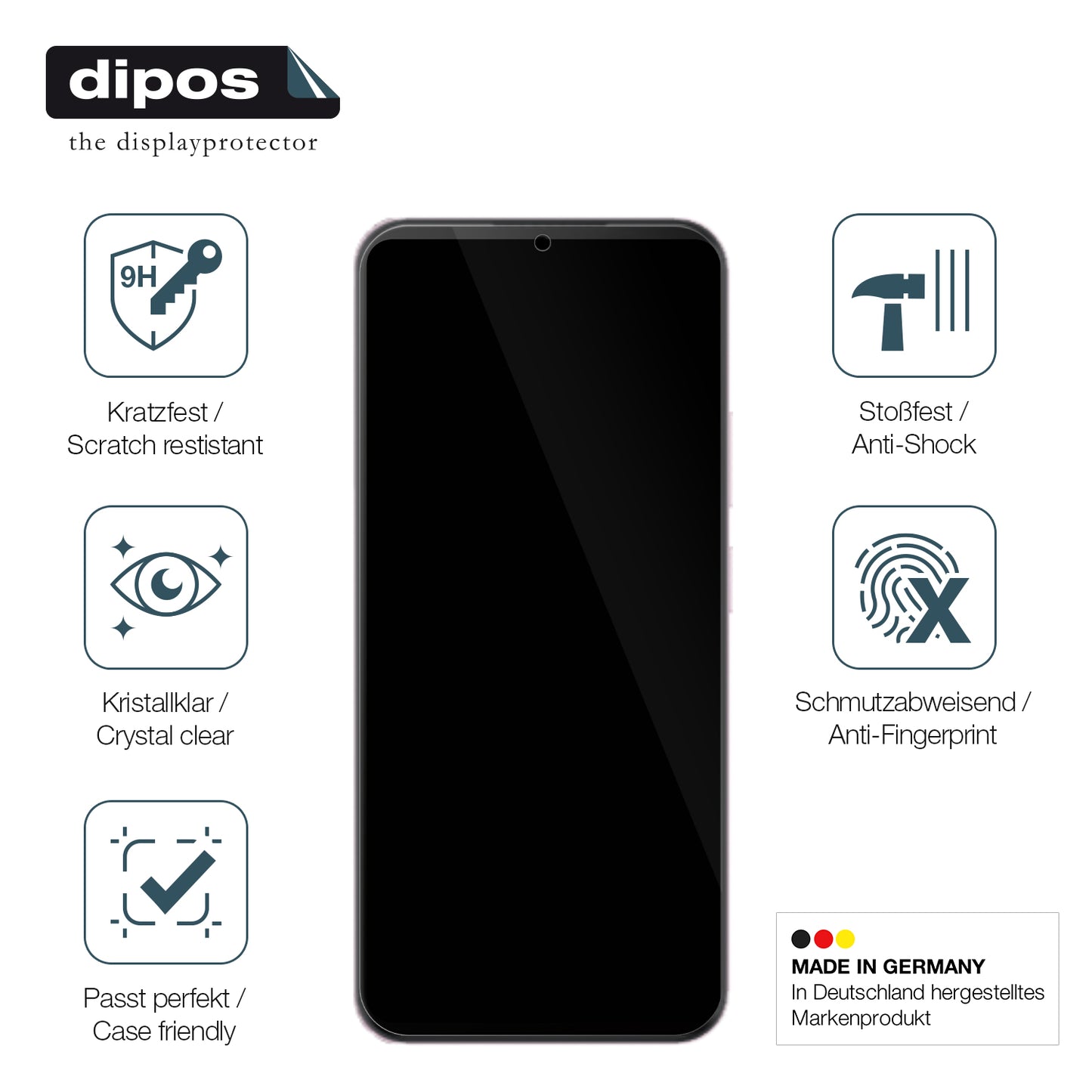 Displayschutz hergestellt in Deutschland, höchste Qualität made in Germany