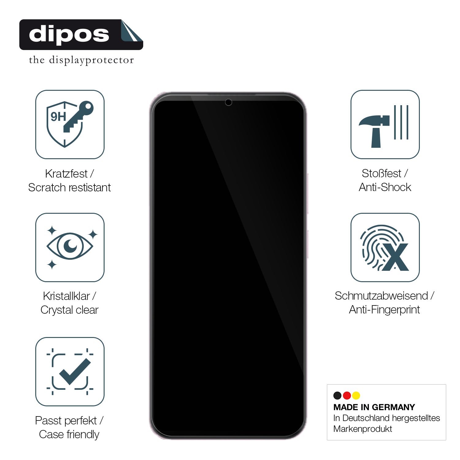 Displayschutz hergestellt in Deutschland, höchste Qualität made in Germany