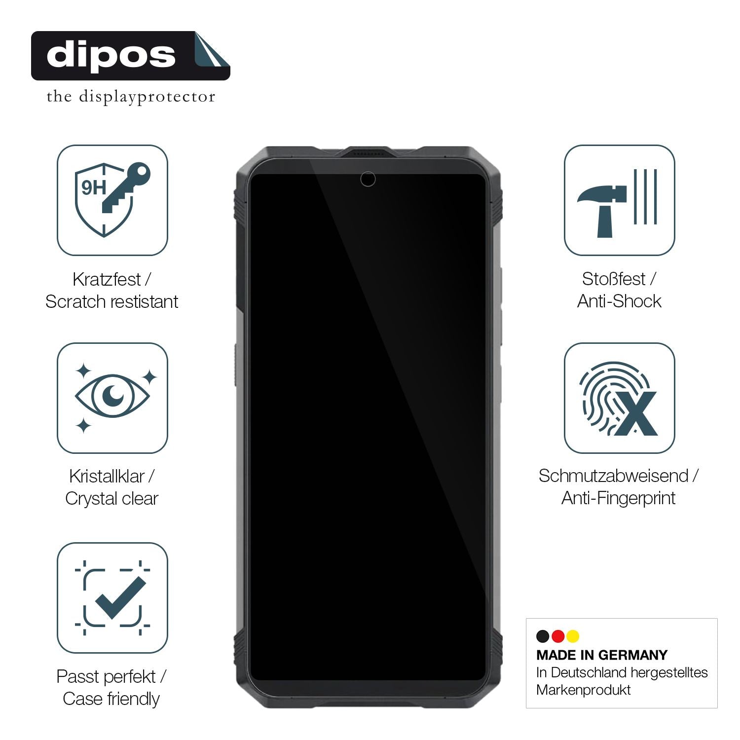 Displayschutz hergestellt in Deutschland, höchste Qualität made in Germany