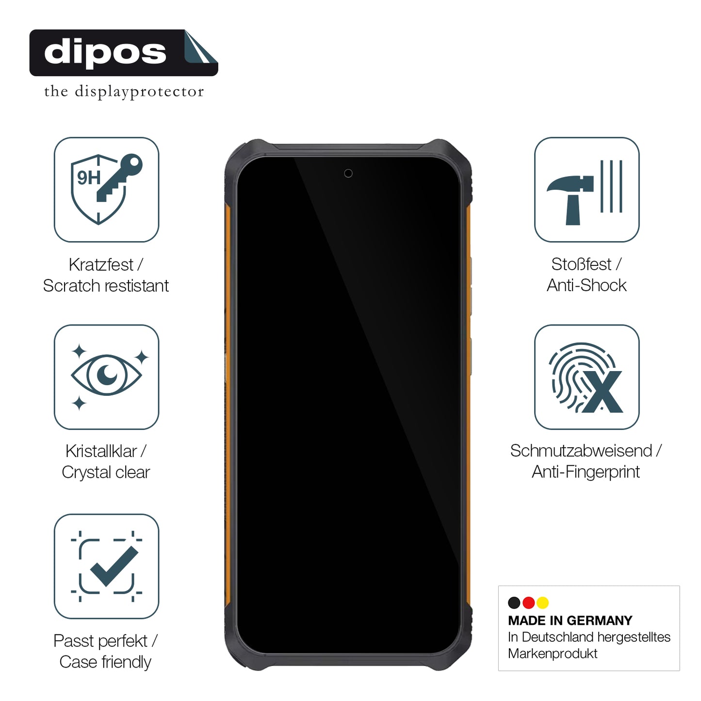 Displayschutz hergestellt in Deutschland, höchste Qualität made in Germany