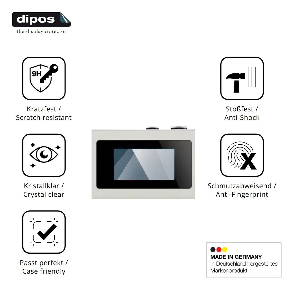 Displayschutz hergestellt in Deutschland, höchste Qualität made in Germany