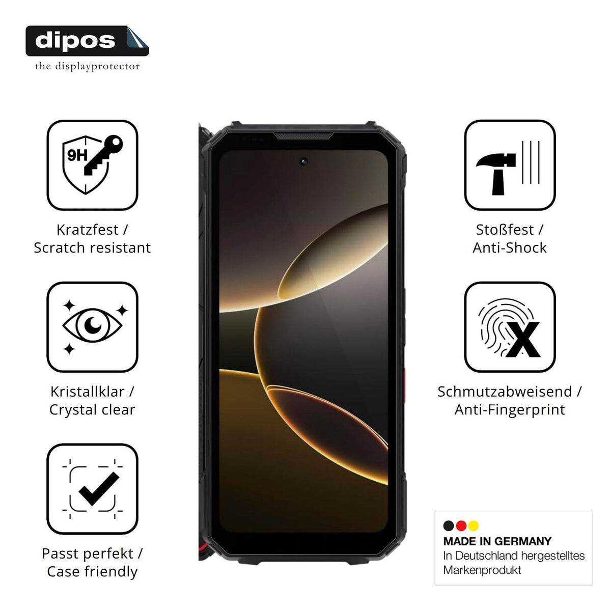 Displayschutz hergestellt in Deutschland, höchste Qualität made in Germany