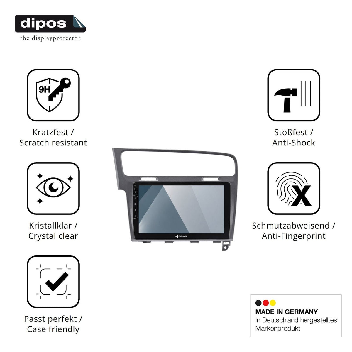 Displayschutz hergestellt in Deutschland, höchste Qualität made in Germany