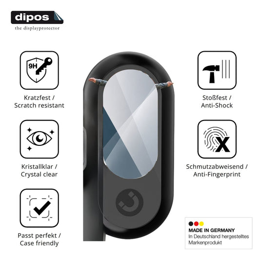 Klare Displayschutzfolie von dipos passend für fceoul M100 Mini, 9H kratzfest und blasenfrei montiert