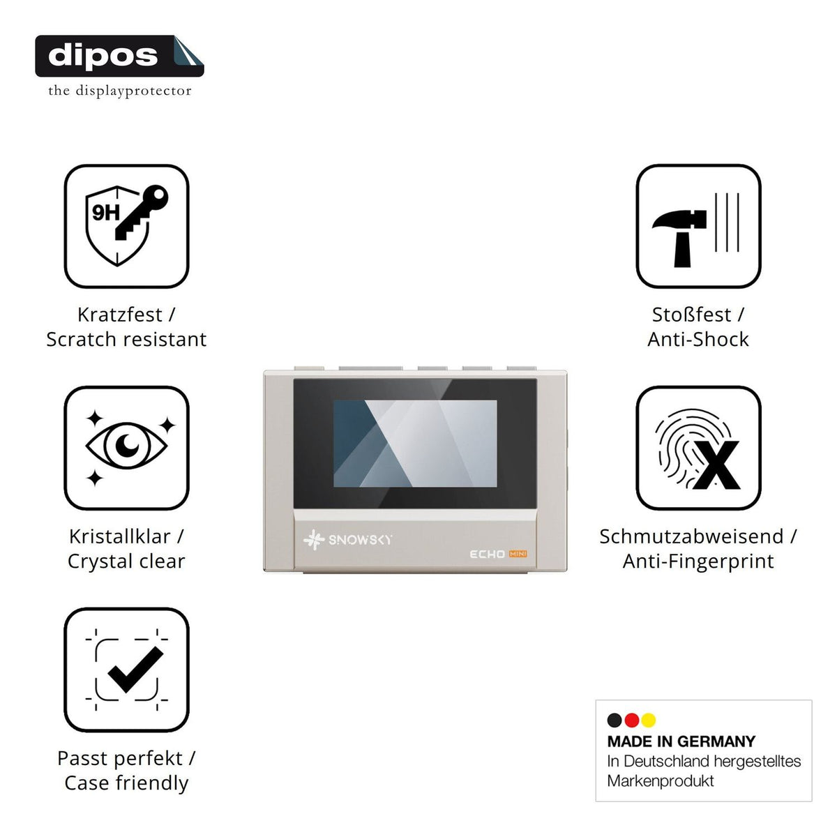 Displayschutz hergestellt in Deutschland, höchste Qualität made in Germany