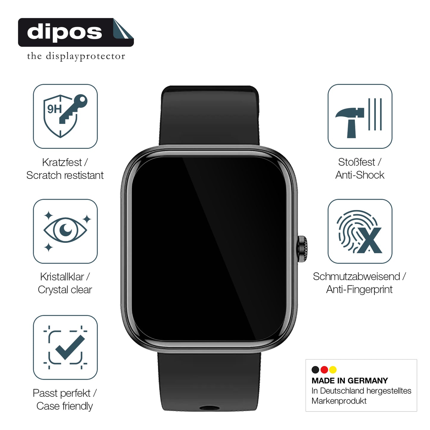 Displayschutz hergestellt in Deutschland, höchste Qualität made in Germany