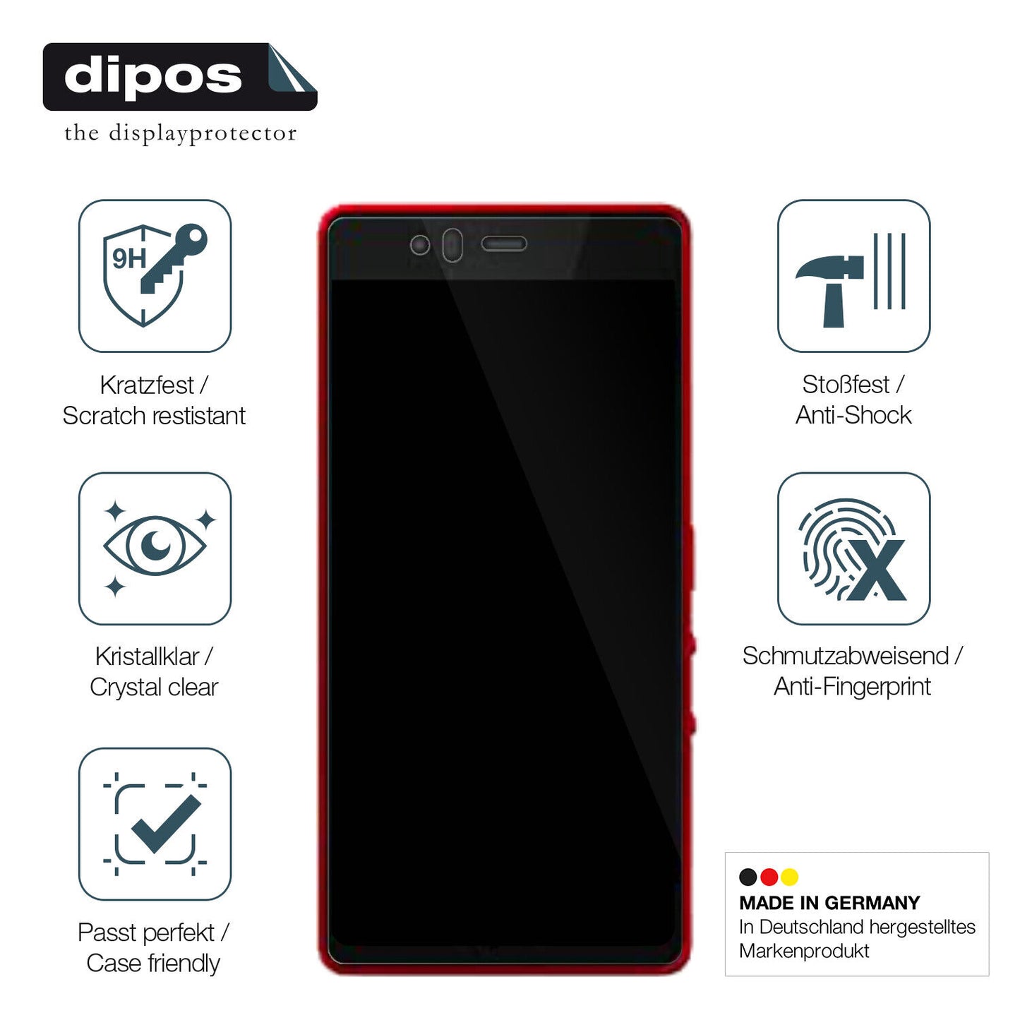 Displayschutz hergestellt in Deutschland, höchste Qualität made in Germany