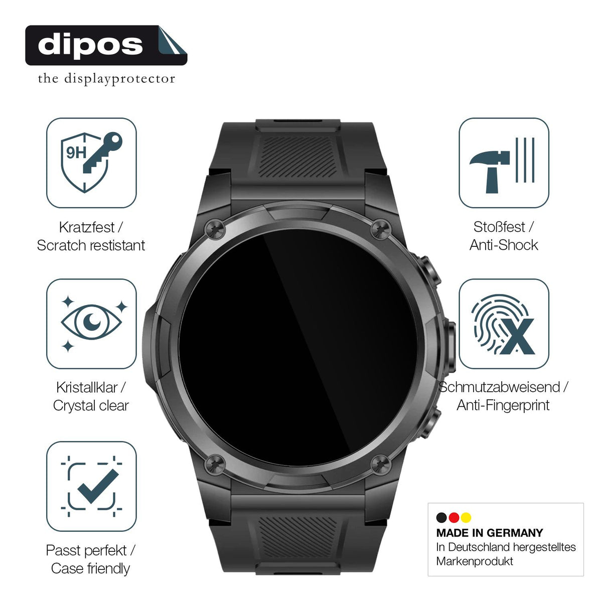 Displayschutz hergestellt in Deutschland, höchste Qualität made in Germany