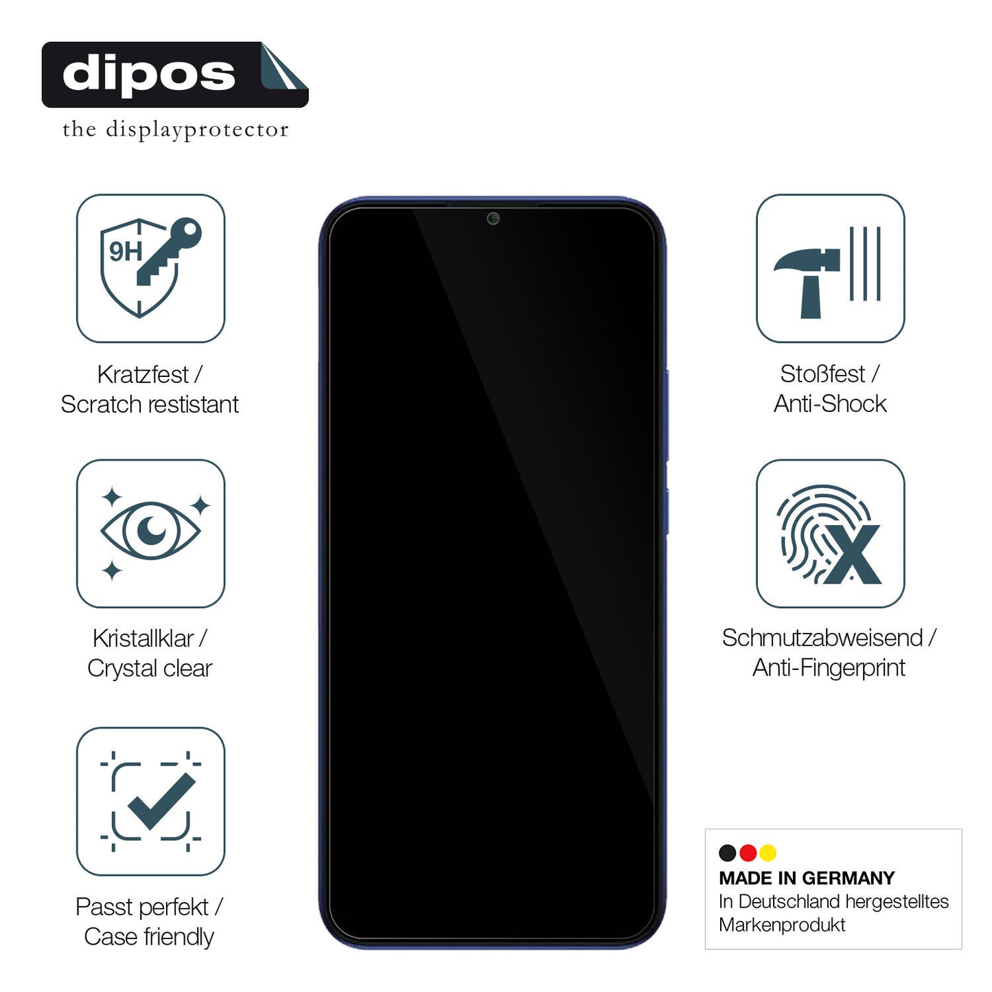 Displayschutz hergestellt in Deutschland, höchste Qualität made in Germany