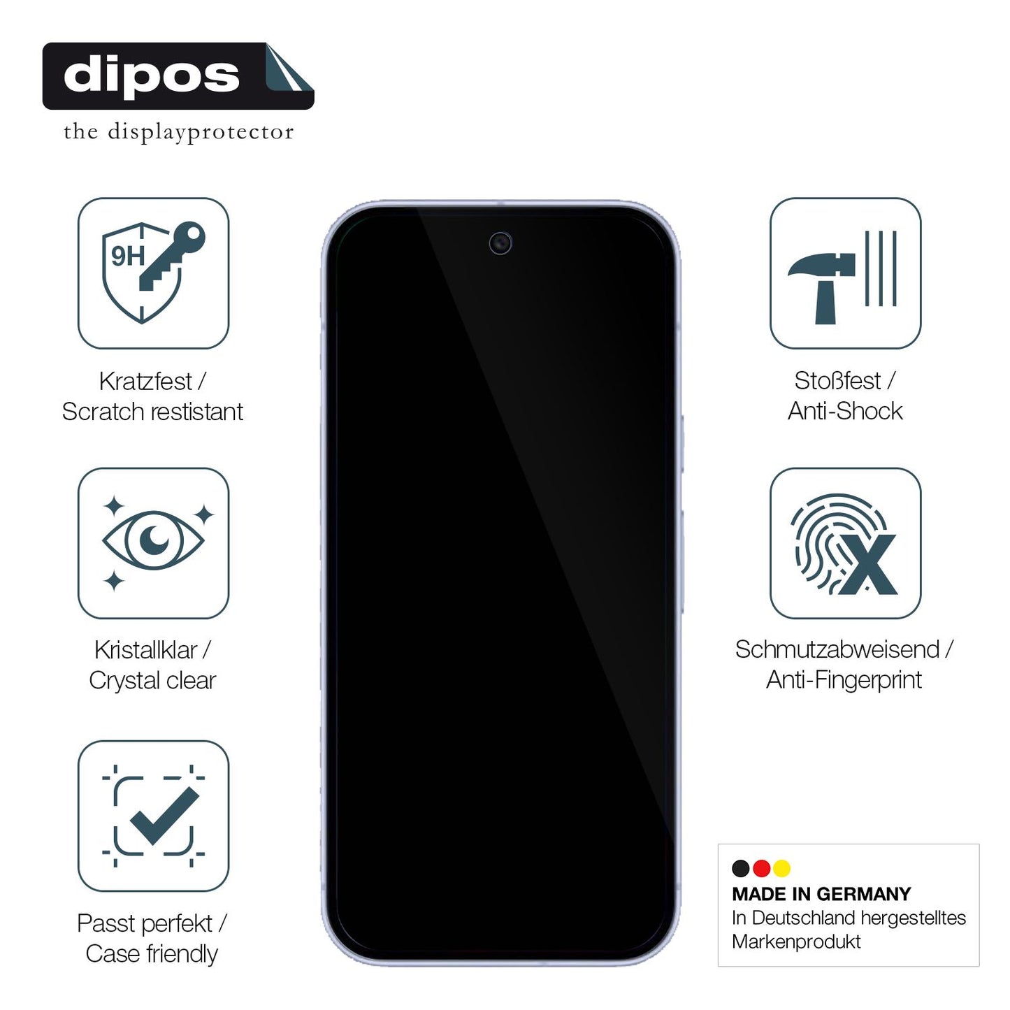 Displayschutz hergestellt in Deutschland, höchste Qualität made in Germany