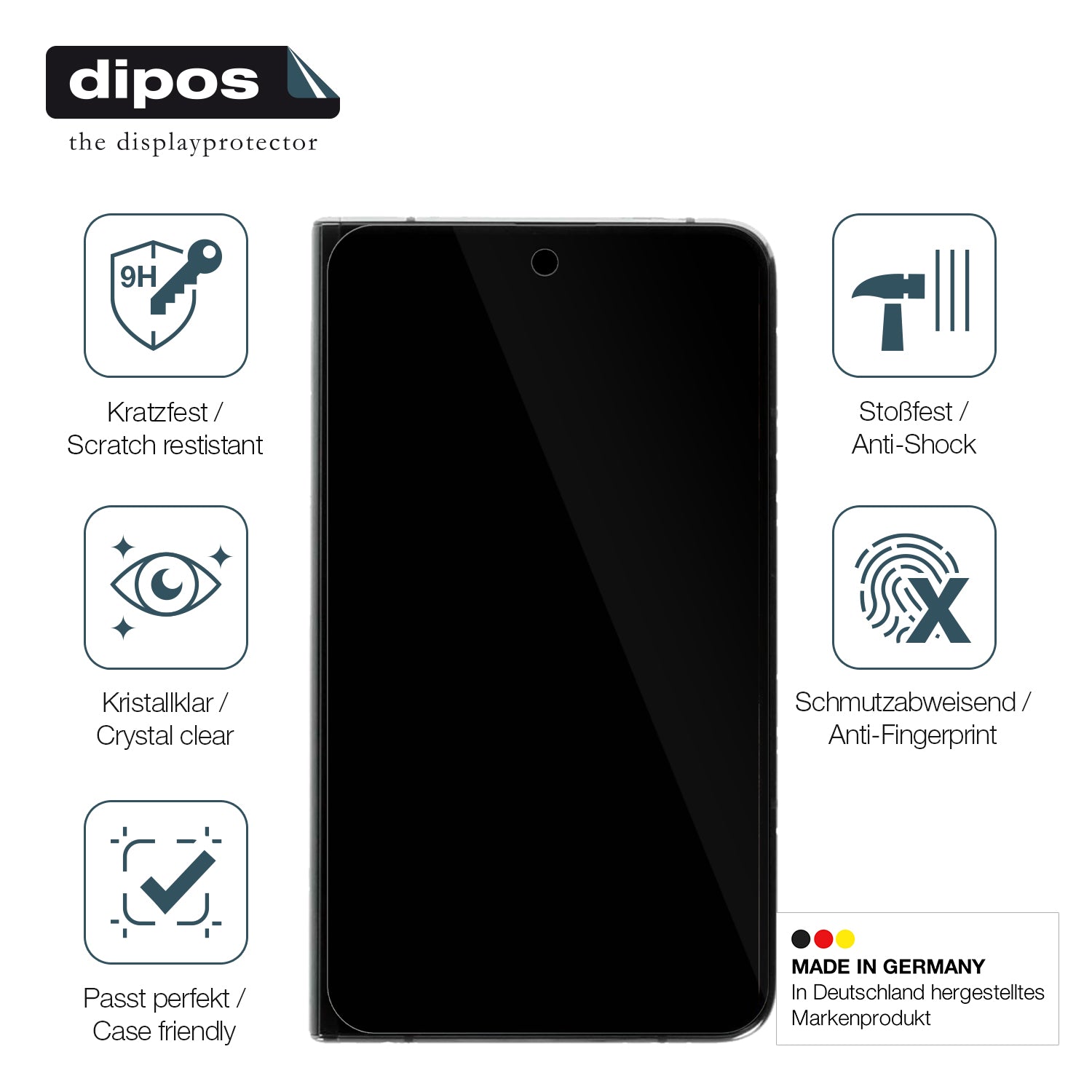 Displayschutz hergestellt in Deutschland, höchste Qualität made in Germany