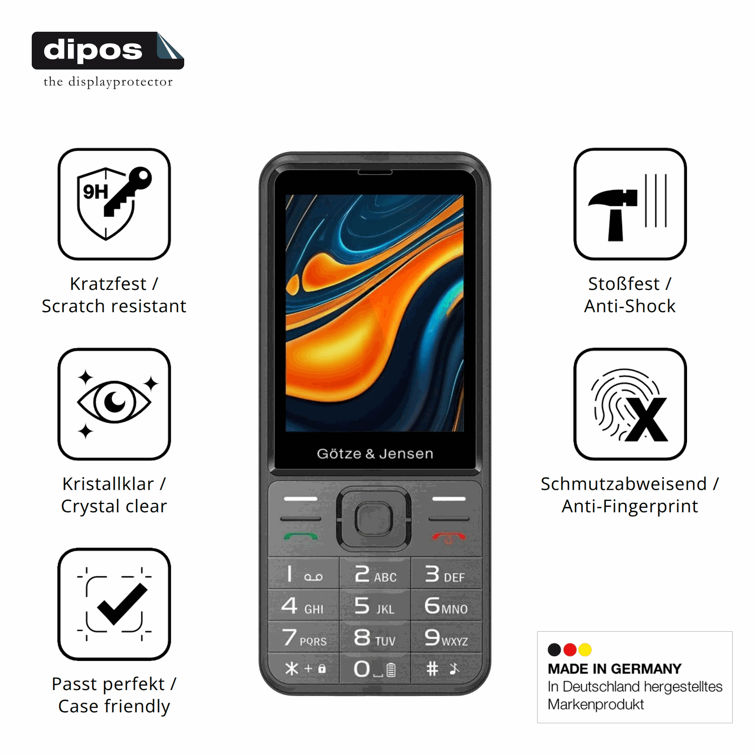 Displayschutz hergestellt in Deutschland, h�chste Qualit�t made in Germany