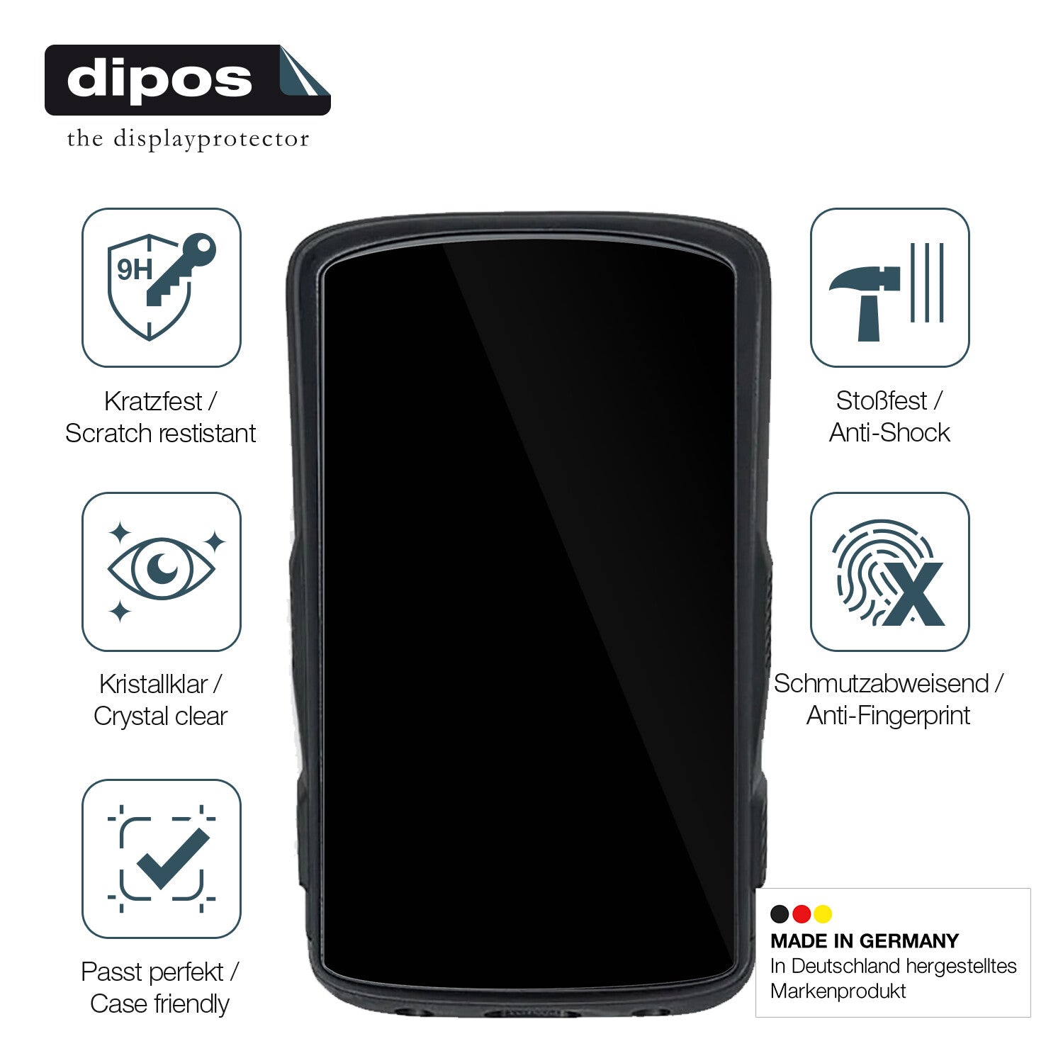 Displayschutz hergestellt in Deutschland, höchste Qualität made in Germany