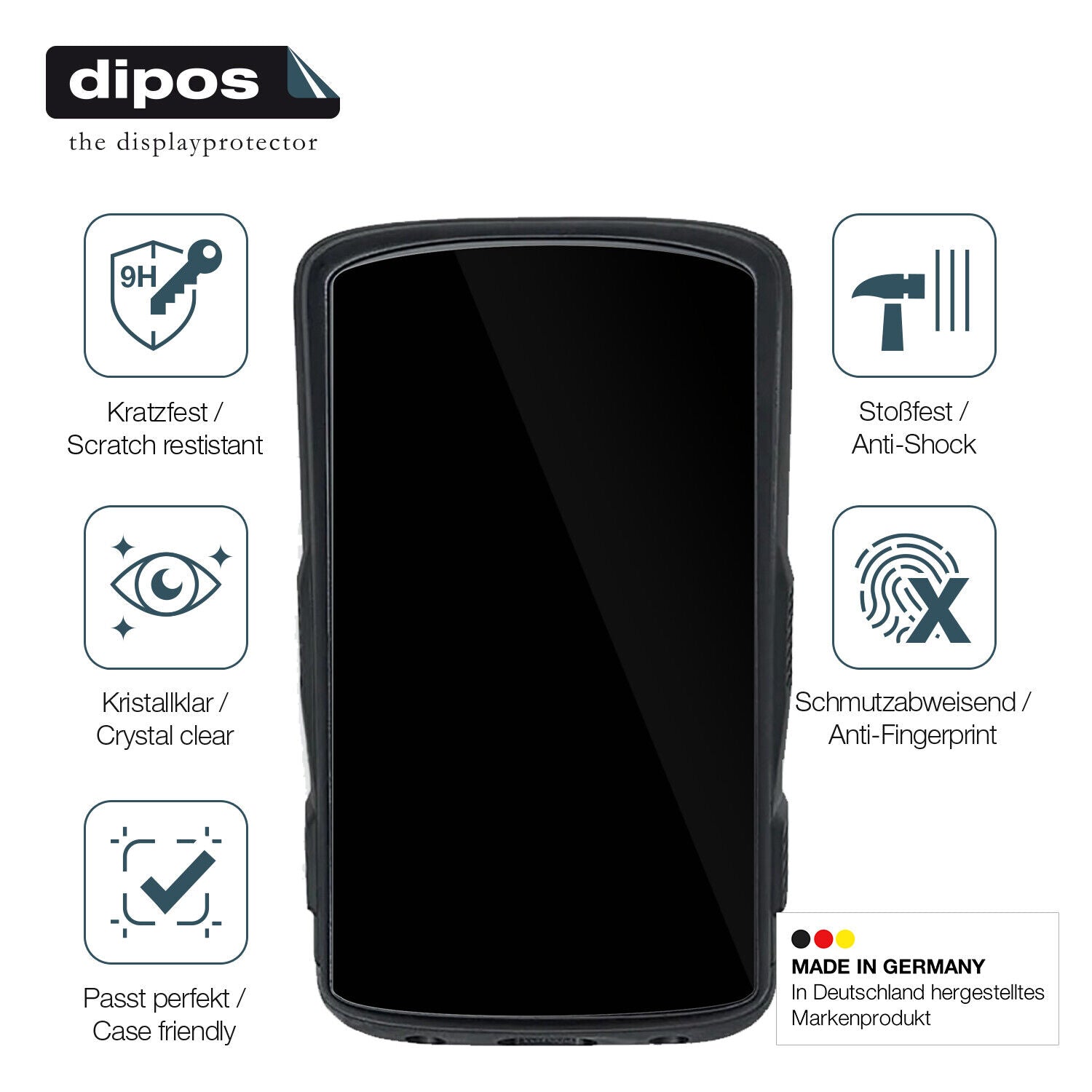 Displayschutz hergestellt in Deutschland, höchste Qualität made in Germany