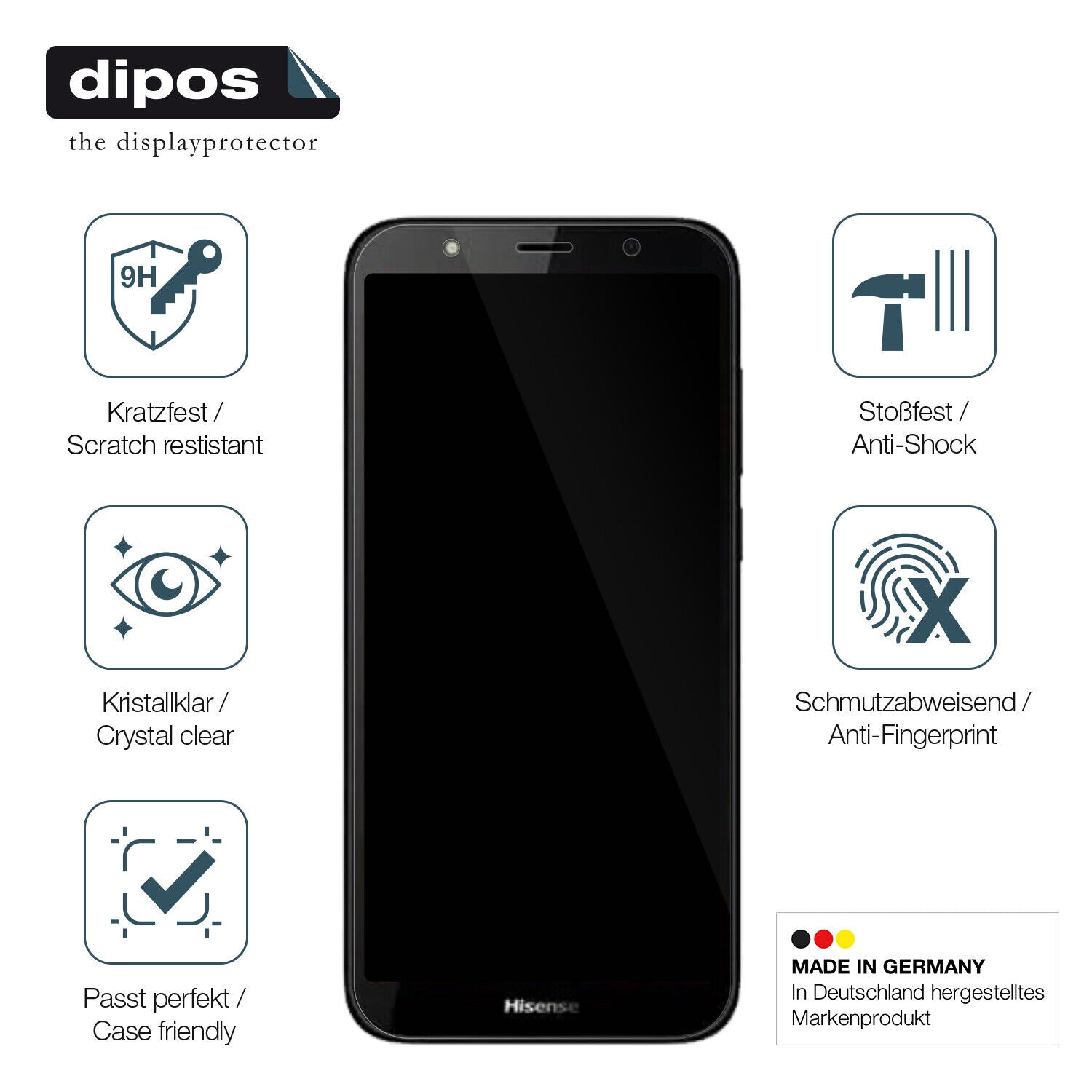 Displayschutz hergestellt in Deutschland, höchste Qualität made in Germany
