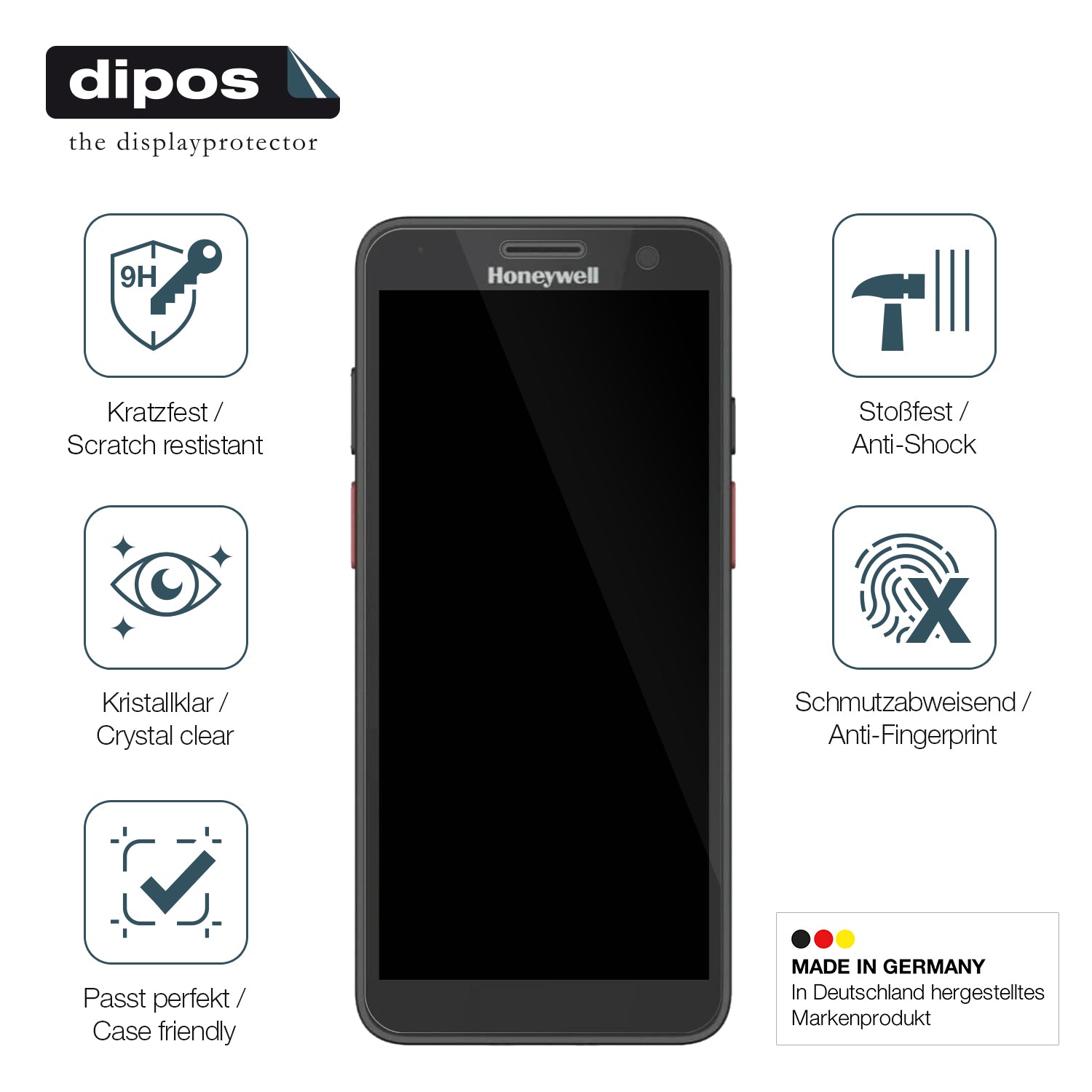 Displayschutz hergestellt in Deutschland, höchste Qualität made in Germany
