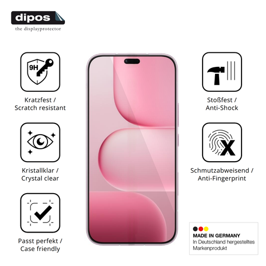 Displayschutz hergestellt in Deutschland, höchste Qualität made in Germany
