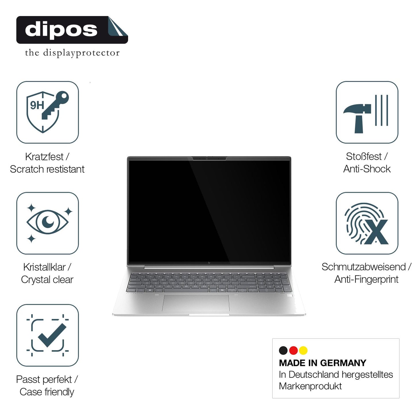 Displayschutz hergestellt in Deutschland, höchste Qualität made in Germany