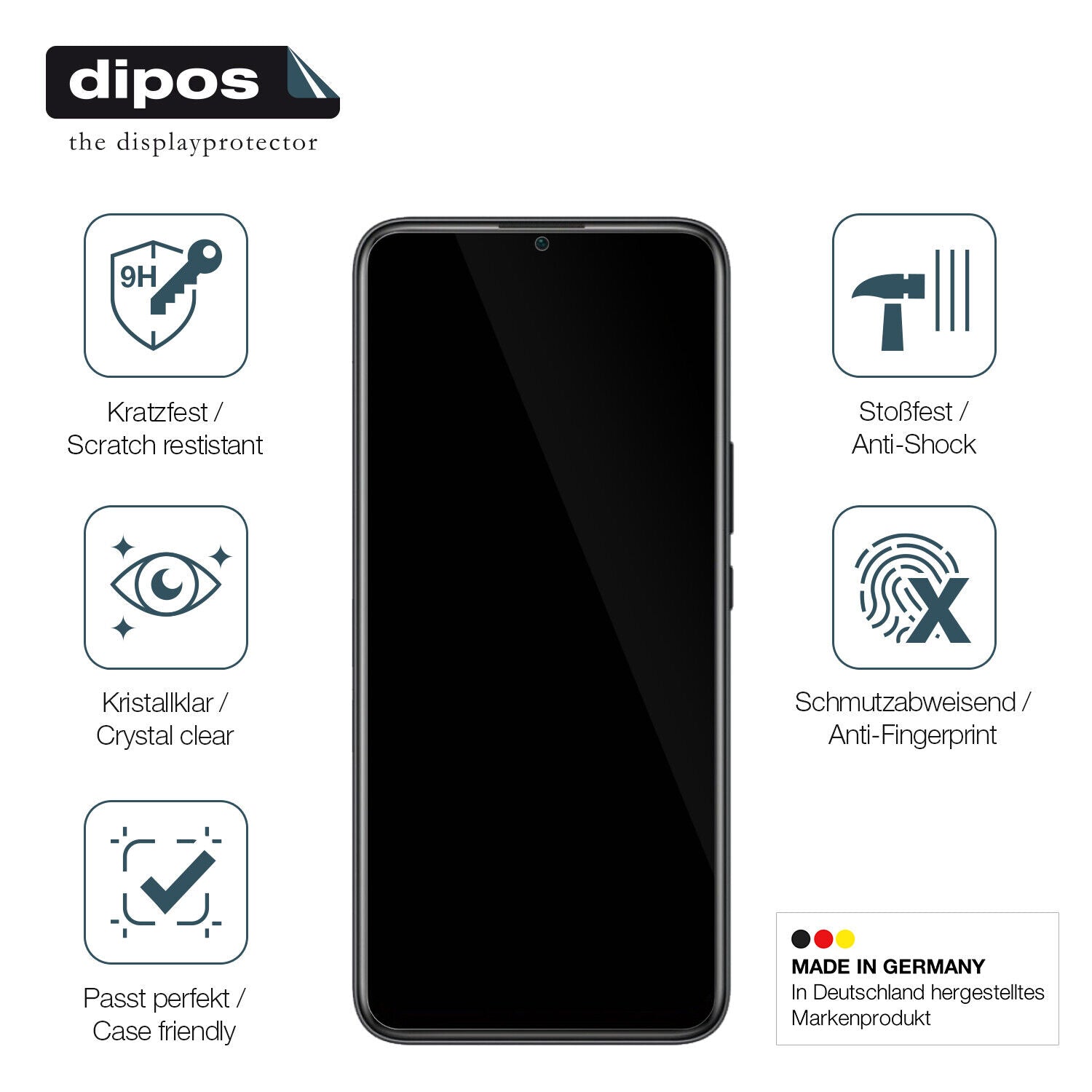 Displayschutz hergestellt in Deutschland, höchste Qualität made in Germany