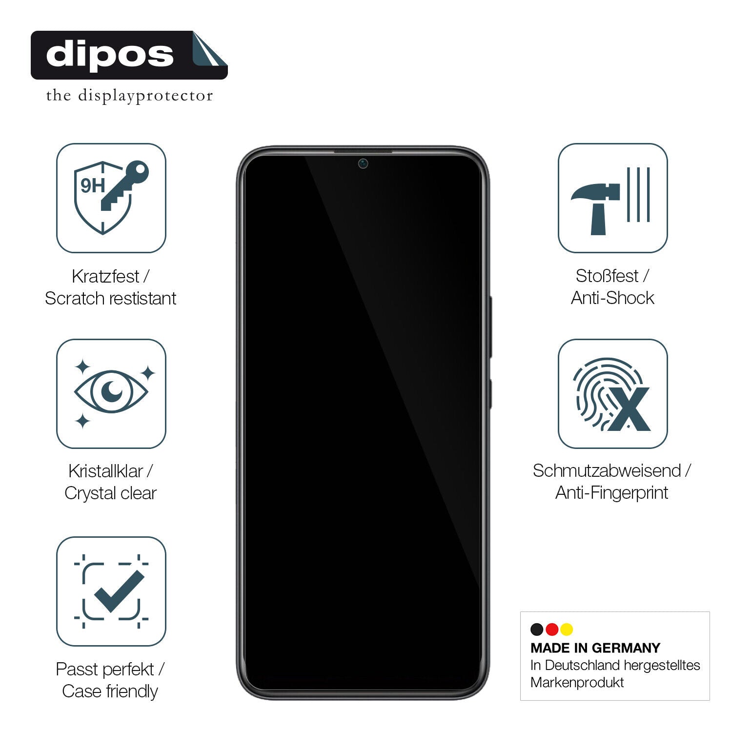 Displayschutz hergestellt in Deutschland, höchste Qualität made in Germany
