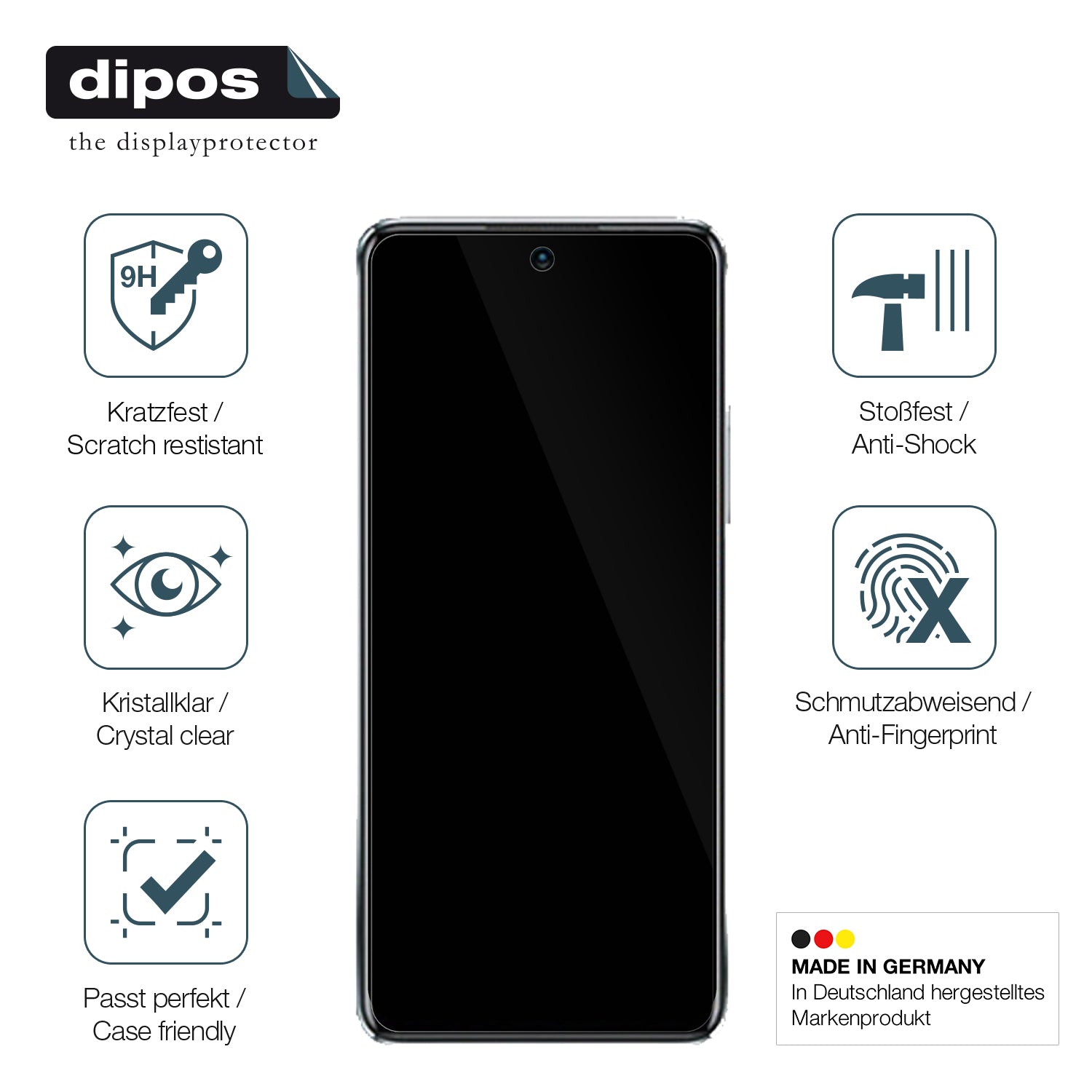 Displayschutz hergestellt in Deutschland, höchste Qualität made in Germany