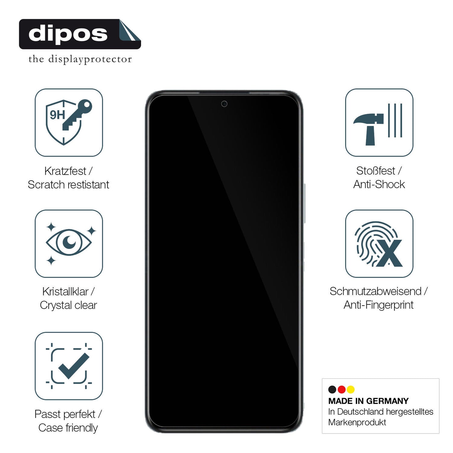 Displayschutz hergestellt in Deutschland, höchste Qualität made in Germany