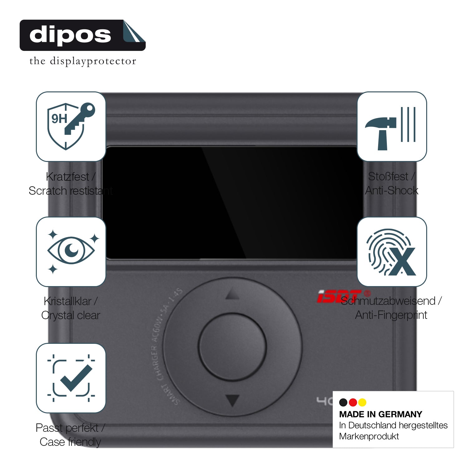Displayschutz hergestellt in Deutschland, höchste Qualität made in Germany