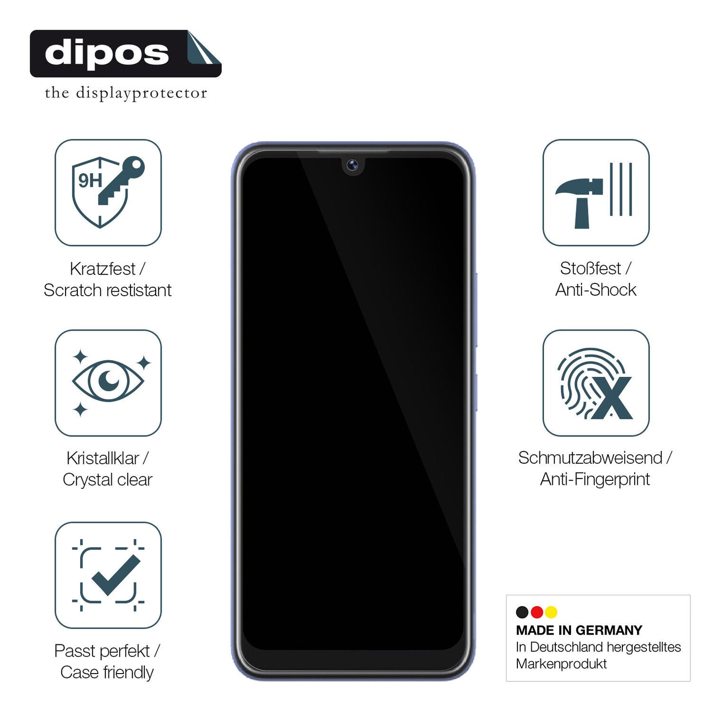 Displayschutz hergestellt in Deutschland, höchste Qualität made in Germany
