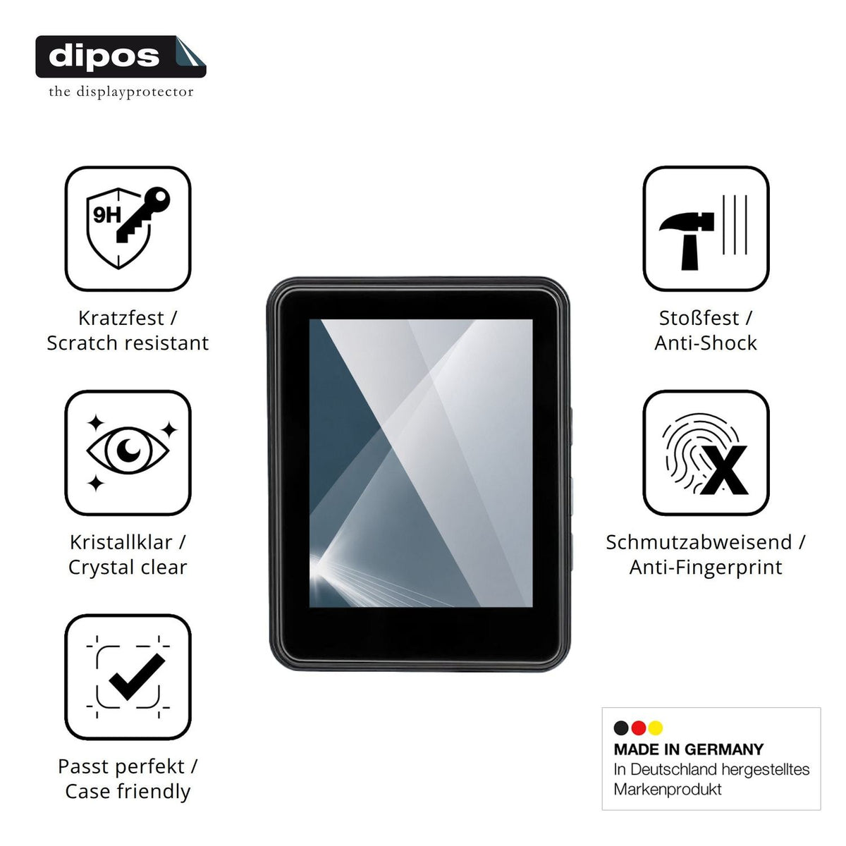 Displayschutz hergestellt in Deutschland, höchste Qualität made in Germany