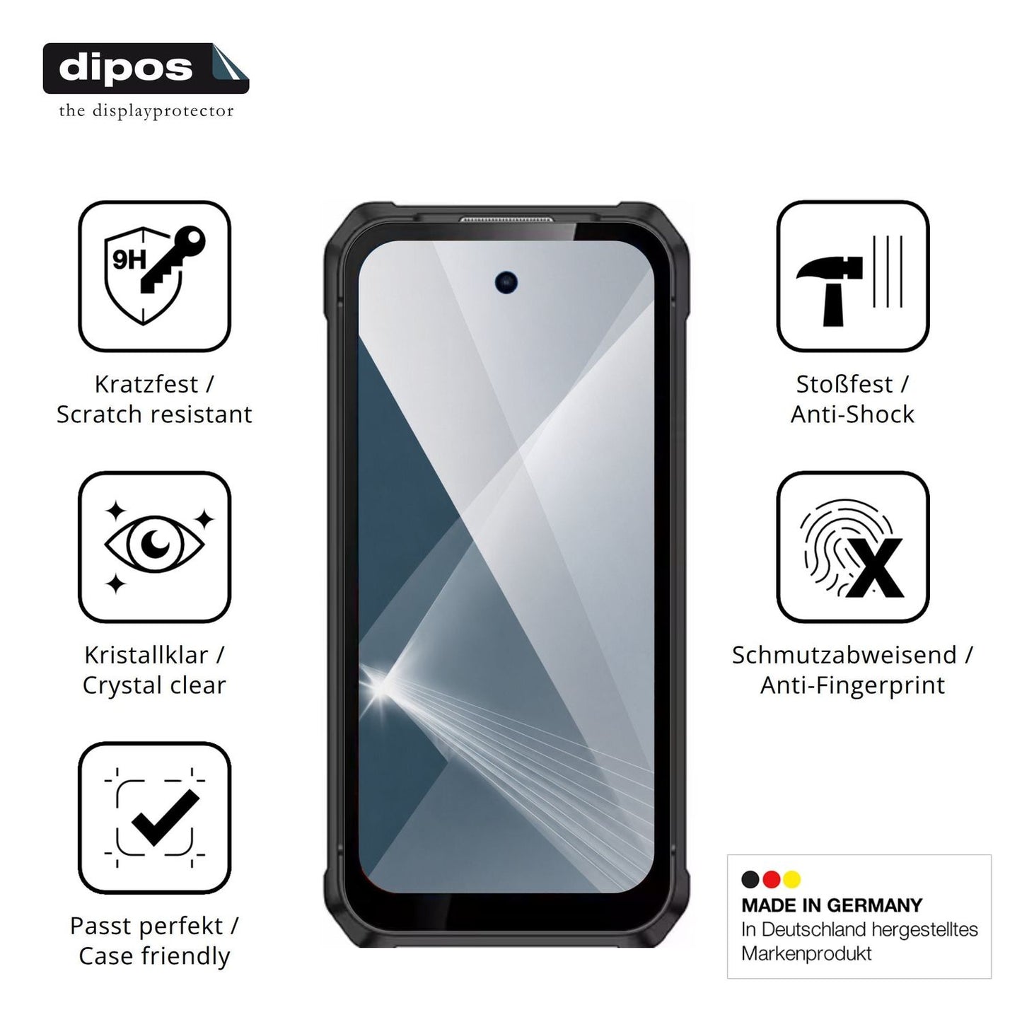 Displayschutz hergestellt in Deutschland, höchste Qualität made in Germany