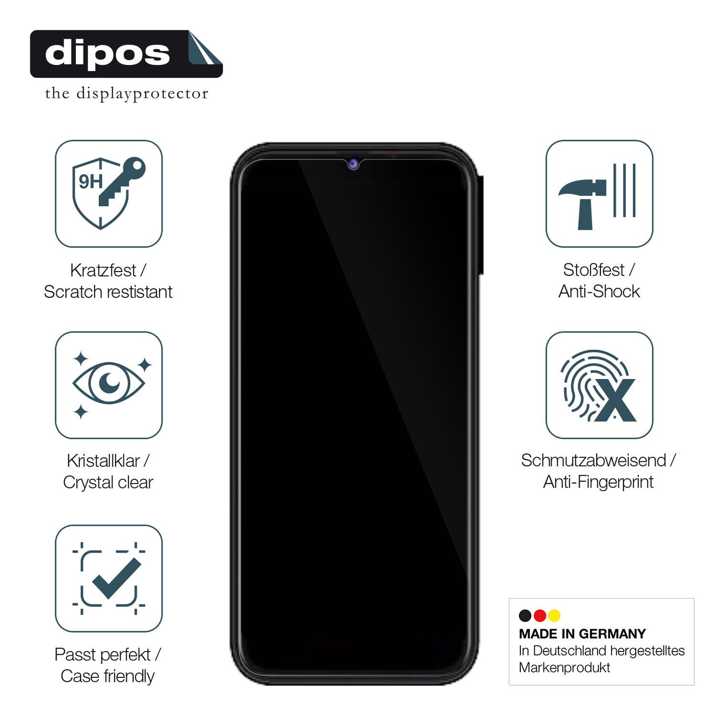 Displayschutz hergestellt in Deutschland, höchste Qualität made in Germany