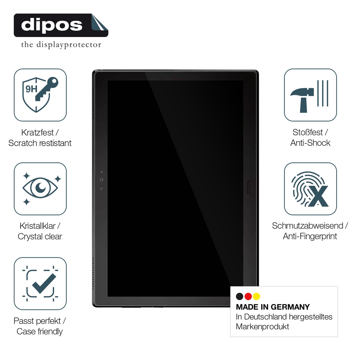 Displayschutz hergestellt in Deutschland, höchste Qualität made in Germany
