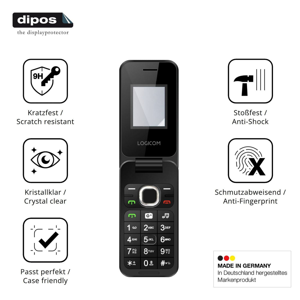 Displayschutz hergestellt in Deutschland, höchste Qualität made in Germany