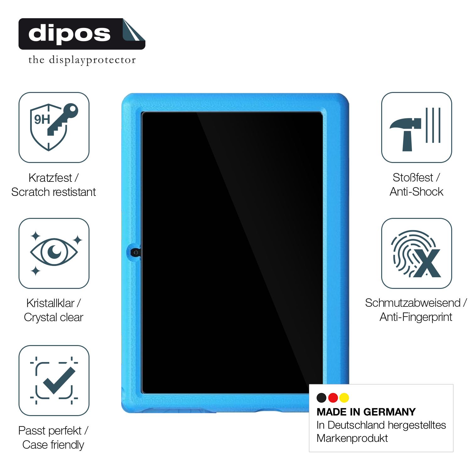 Displayschutz hergestellt in Deutschland, höchste Qualität made in Germany