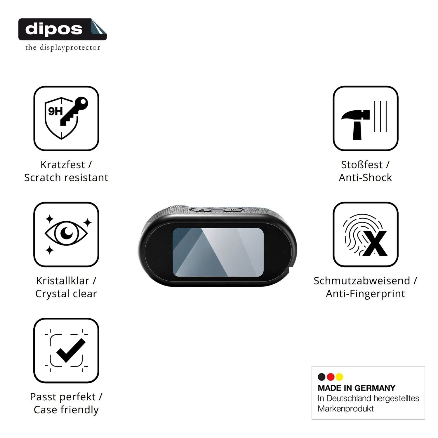 Displayschutz hergestellt in Deutschland, höchste Qualität made in Germany