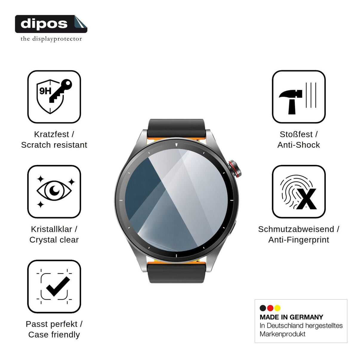 2x 9H Schutzfolie für MaxCom FW66 Iron R Panzerfolie
