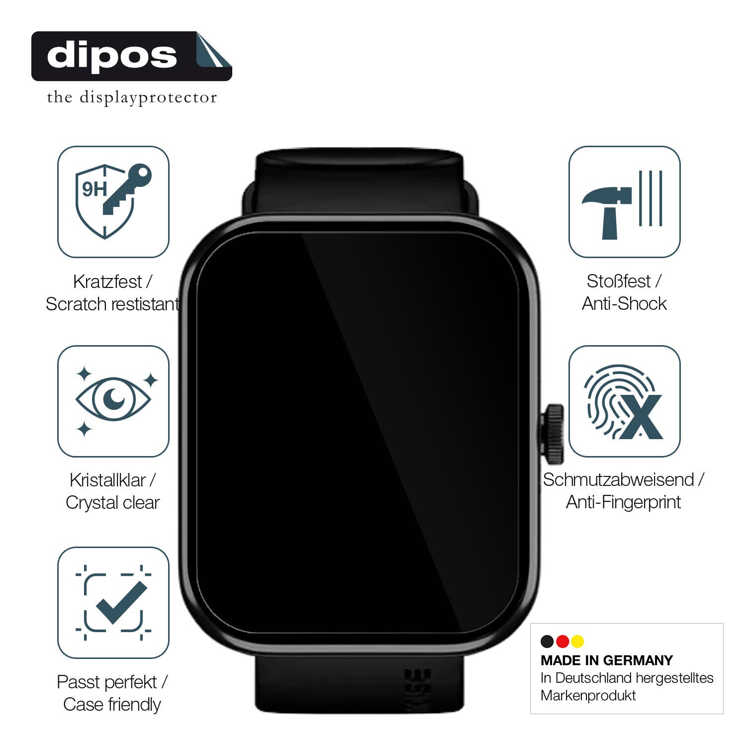 Displayschutz hergestellt in Deutschland, höchste Qualität made in Germany