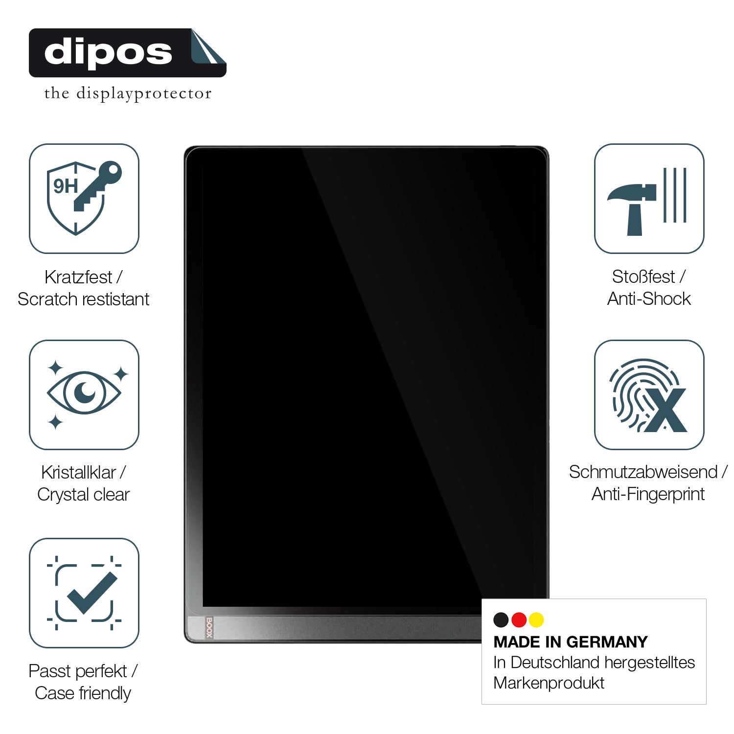 Displayschutz hergestellt in Deutschland, höchste Qualität made in Germany