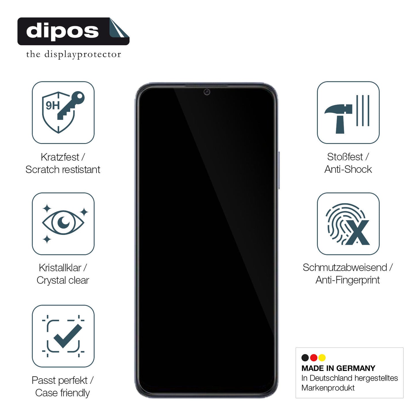 Displayschutz hergestellt in Deutschland, höchste Qualität made in Germany