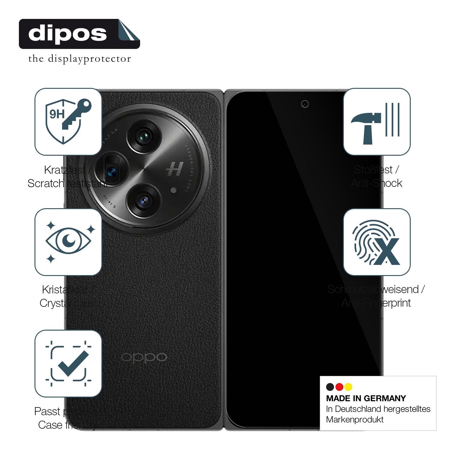 Displayschutz hergestellt in Deutschland, höchste Qualität made in Germany